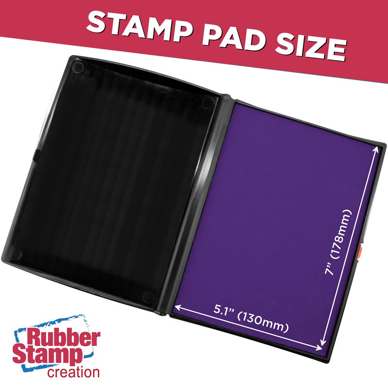 Rubber Stamp Creation Large Premium Purple Ink Stamp Pad - 5" by 7" - Quality Felt Pad - Image 3